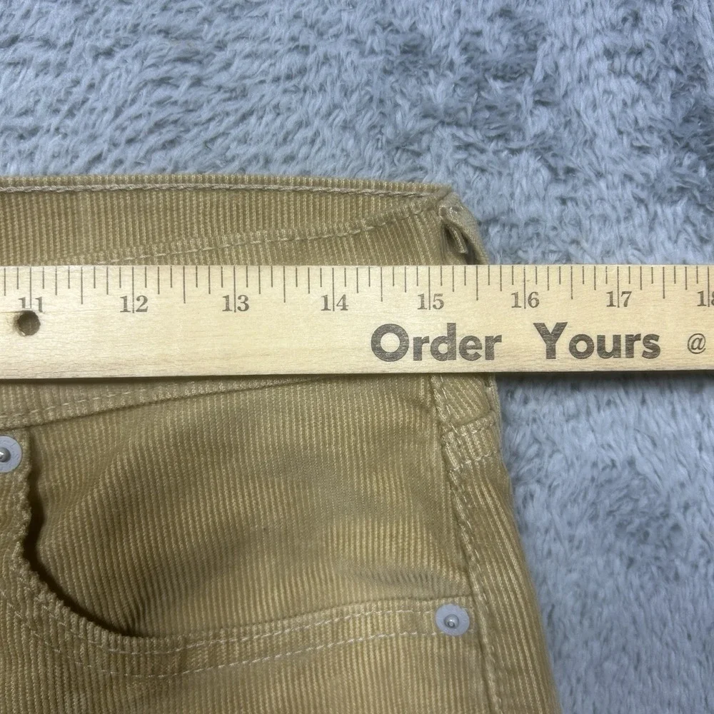 Levis 512 Pants Mens 30x32* Khaki Slim Tapered Micro‎ Corduroy Stretch 5 Pocket